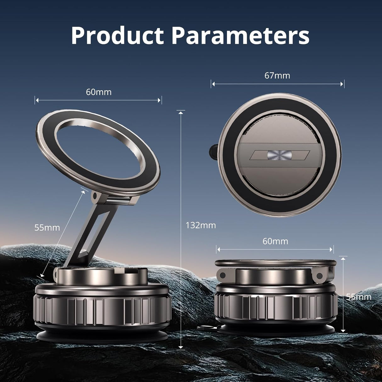 Vacuum Suction Magnetic Phone Holder G712