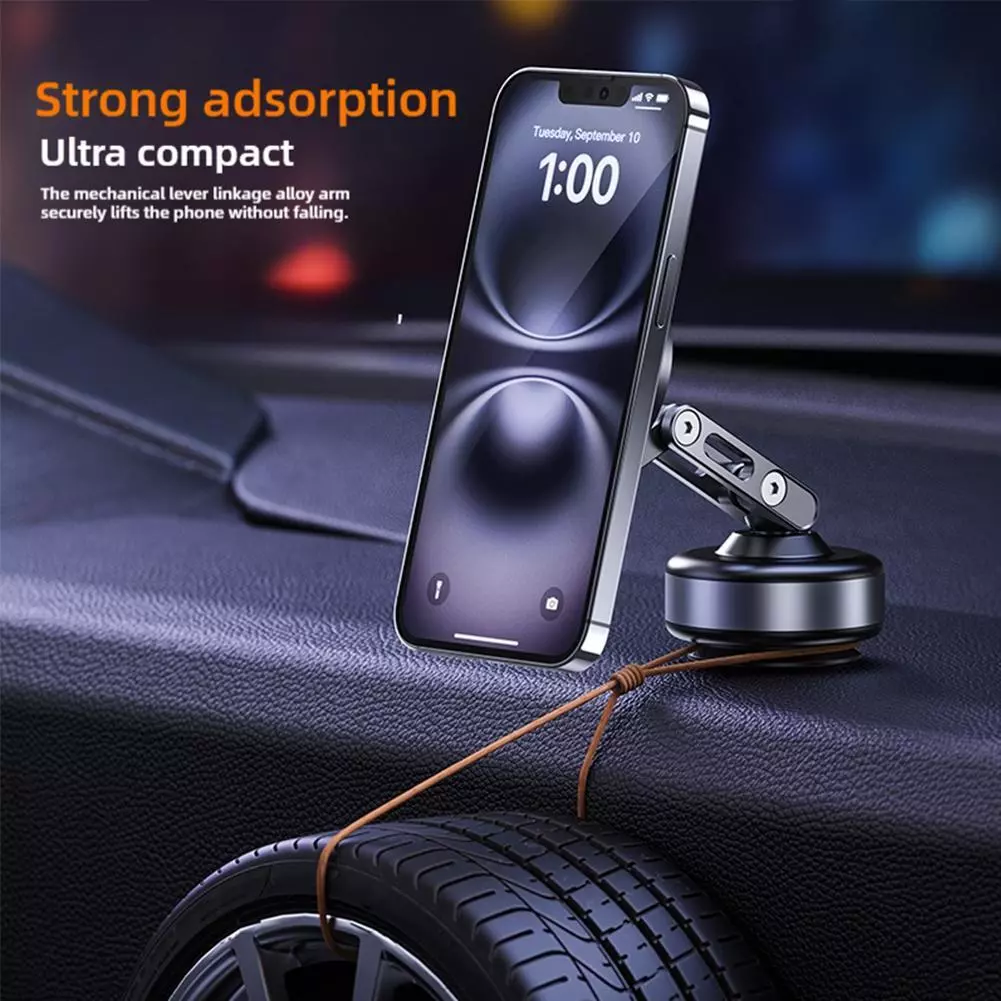 Vacuum Suction Magnetic Phone Holder X93 (Gray)