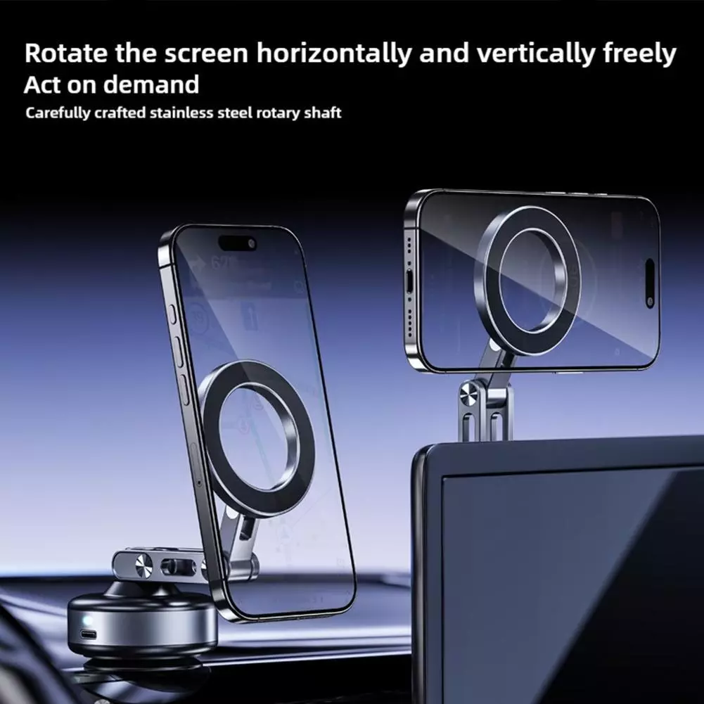 Vacuum Suction Magnetic Phone Holder X93 (Gray)