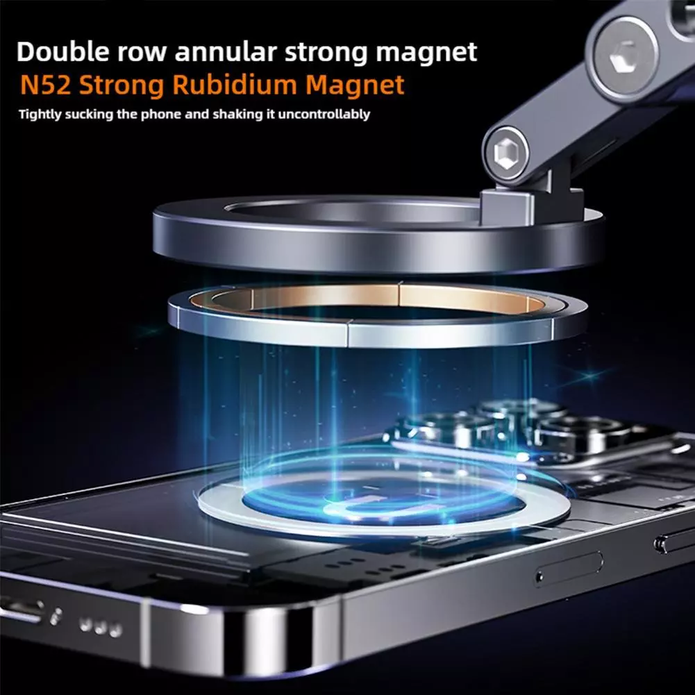 Vacuum Suction Magnetic Phone Holder X93 (Gray)