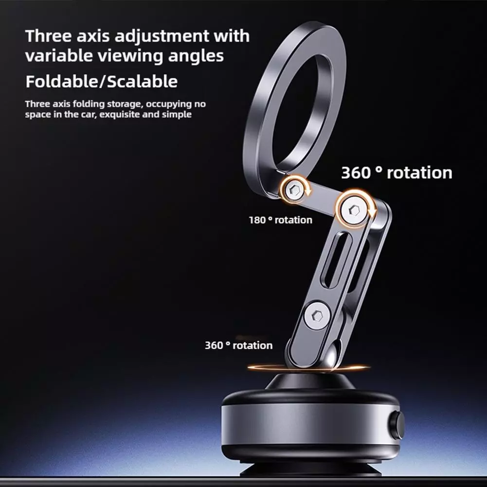 Vacuum Suction Magnetic Phone Holder X93 (Gray)