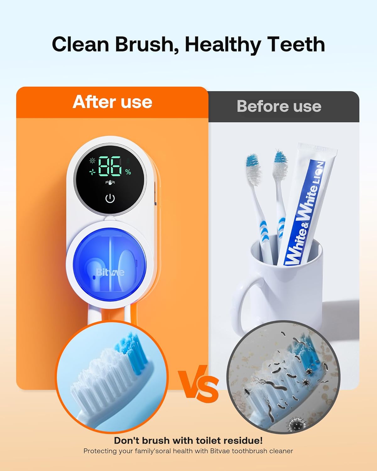 Wall Mount Toothbrush Sterilizer X122 by Bitvae