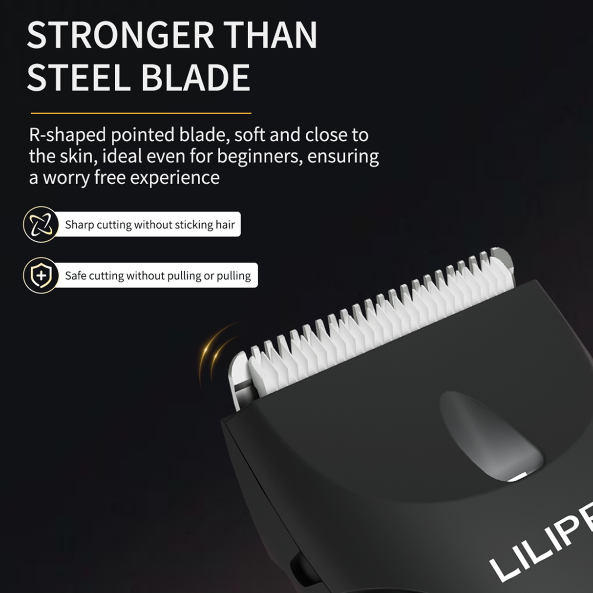 Waterproof Groin & Body Hair Trimmer with Replaceable Ceramic Blade B7 by LILIPRO