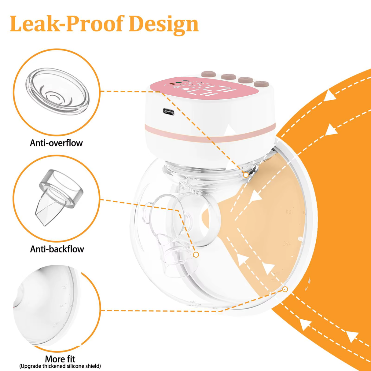 Wearable Electric Breast Pump with 3 Modes & 15 Speeds by MOMWELL