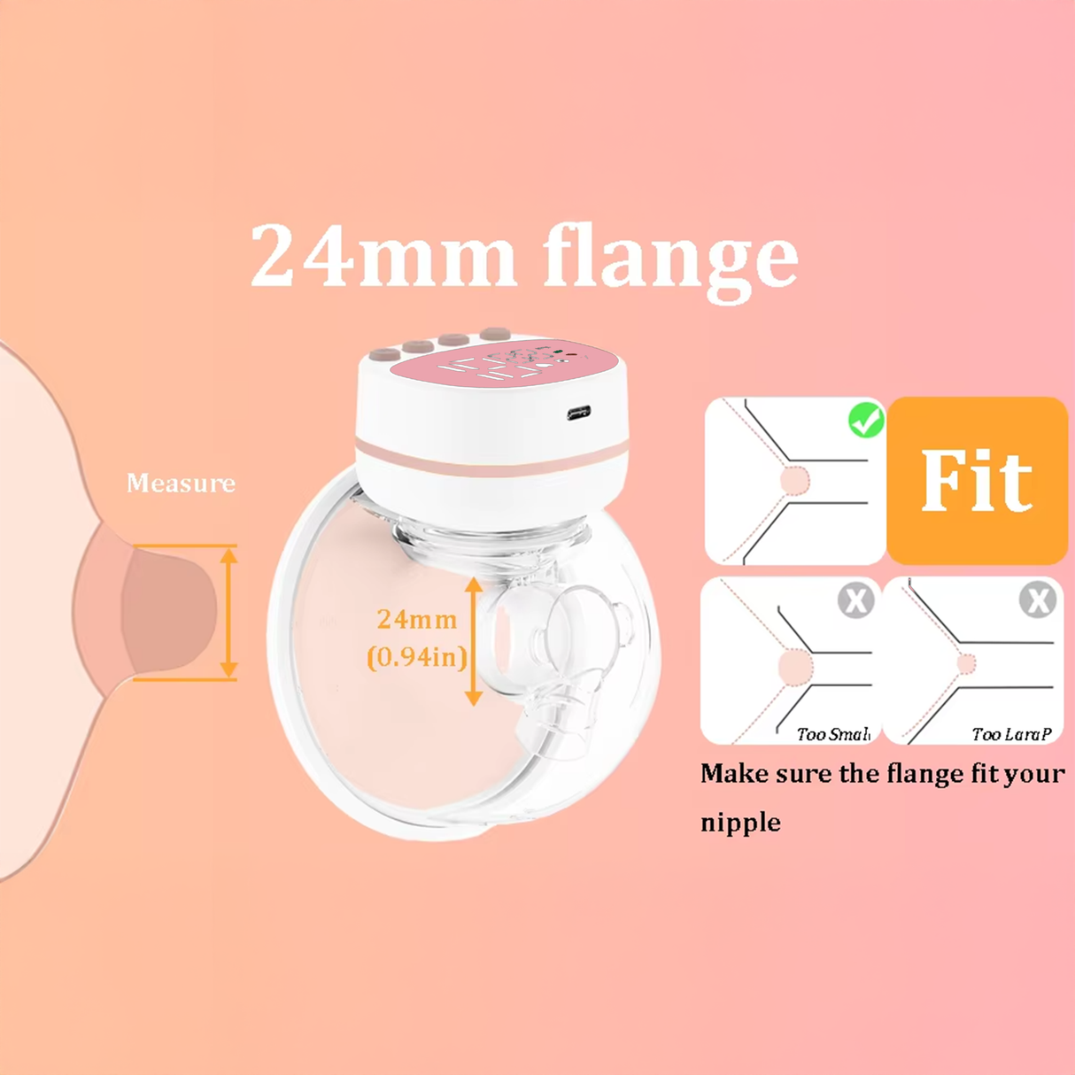 Wearable Electric Breast Pump with 3 Modes & 15 Speeds by MOMWELL