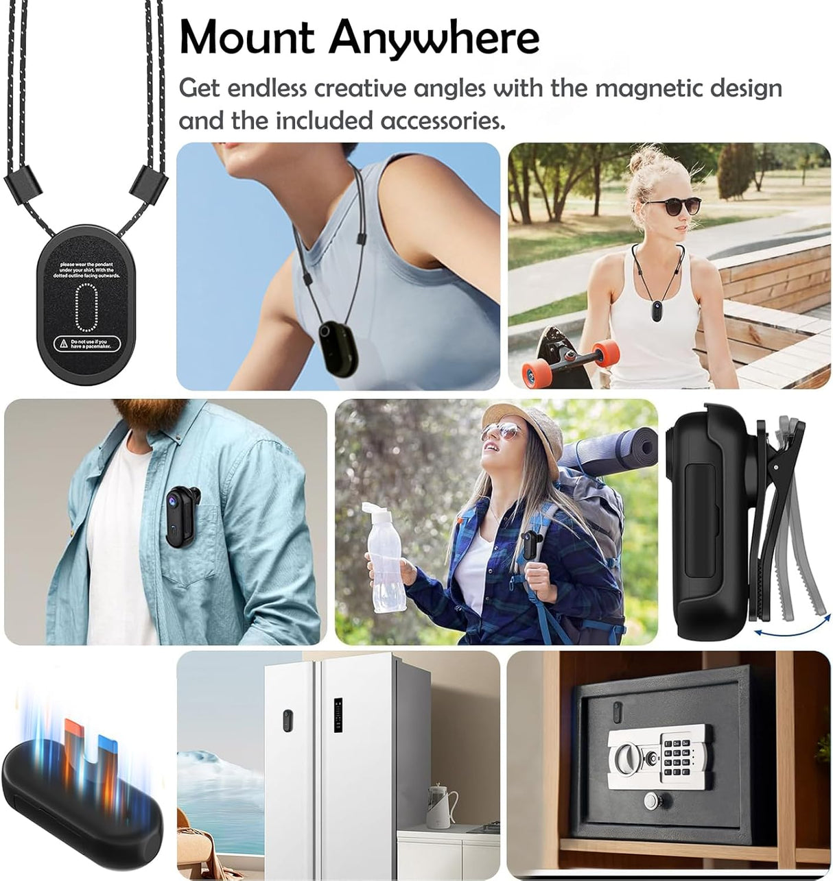 Wearable Mini Sports Camera 4K Wi-Fi Action Camera