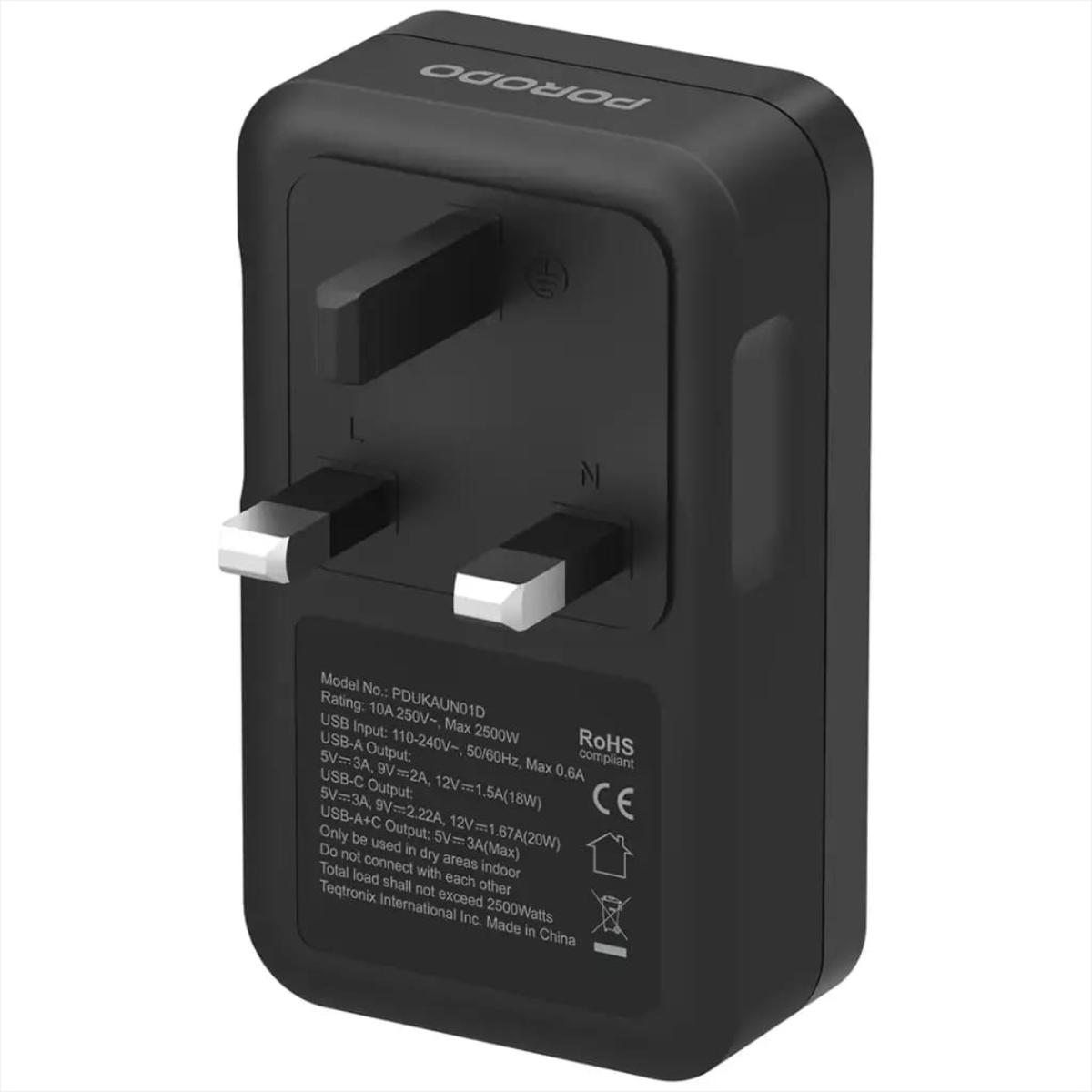 Porodo Velocitas Universal AC Wall Socket