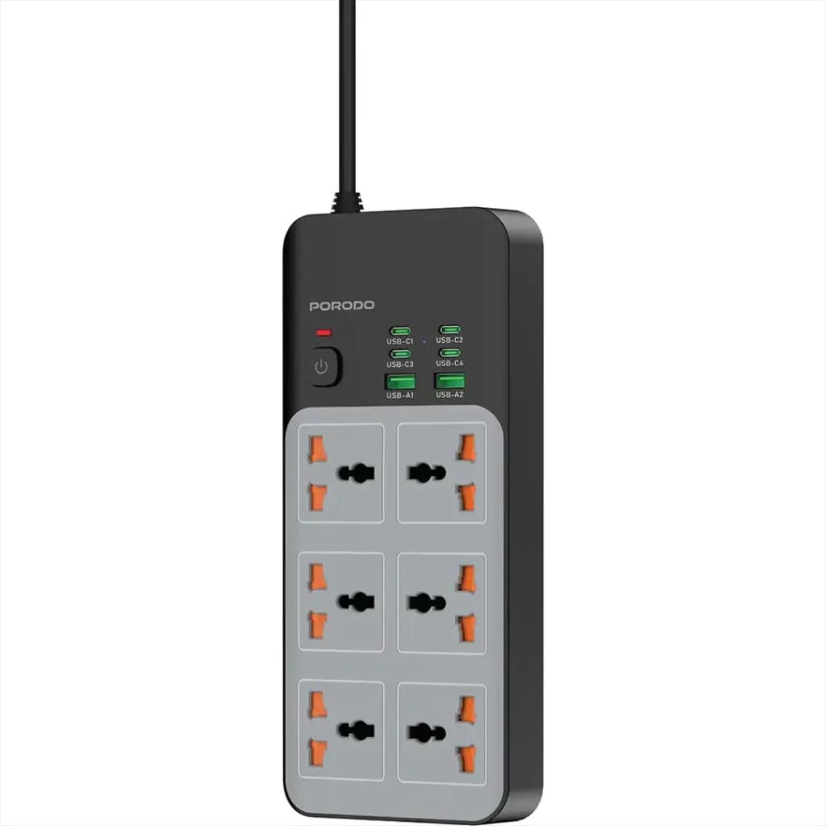 Porodo 3000W | 6AC Universal Power Strip