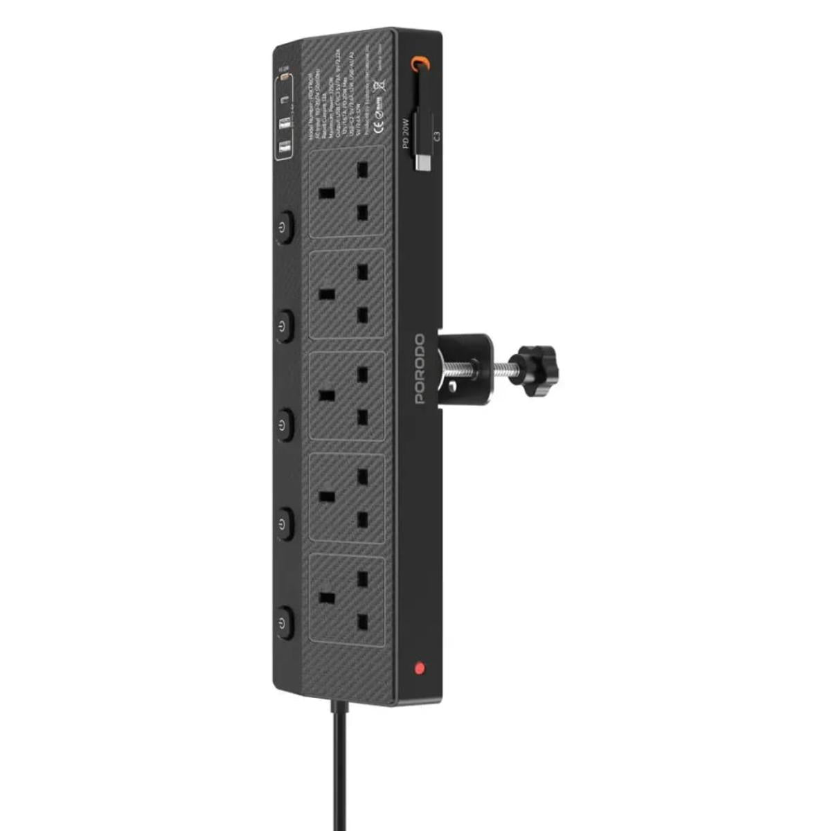 Porodo Voltguard Retractable Power Socket (20W PD)