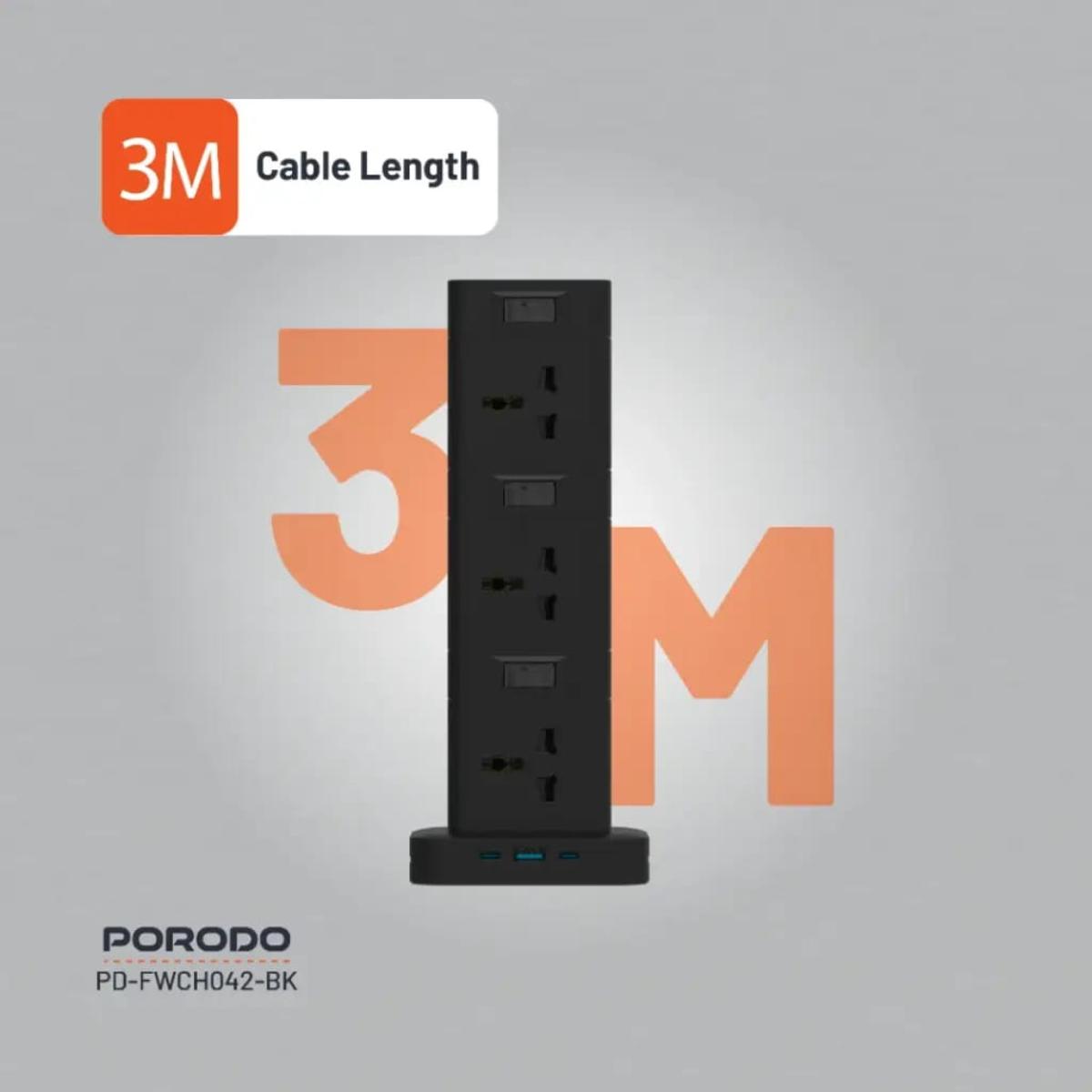 Porodo 12-Socket 3-Story Power Hub (2500W)