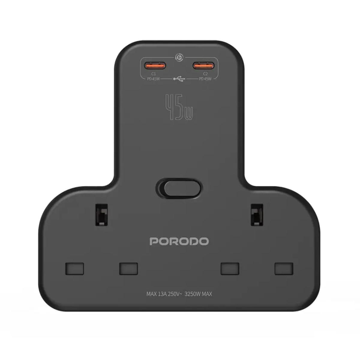 Porodo Multi-Port Wall Socket