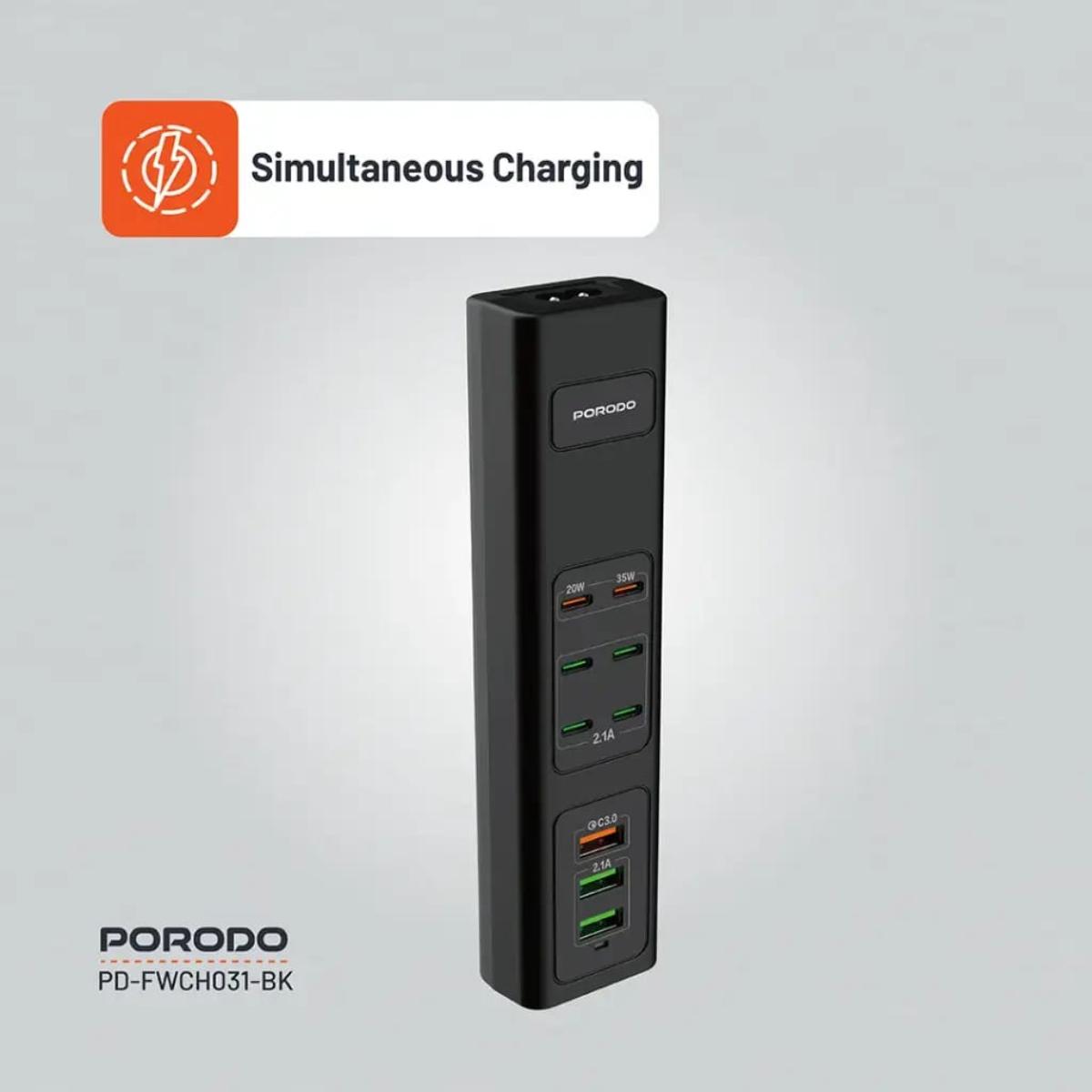 Porodo 85W Multi-Port USB Charging HUB