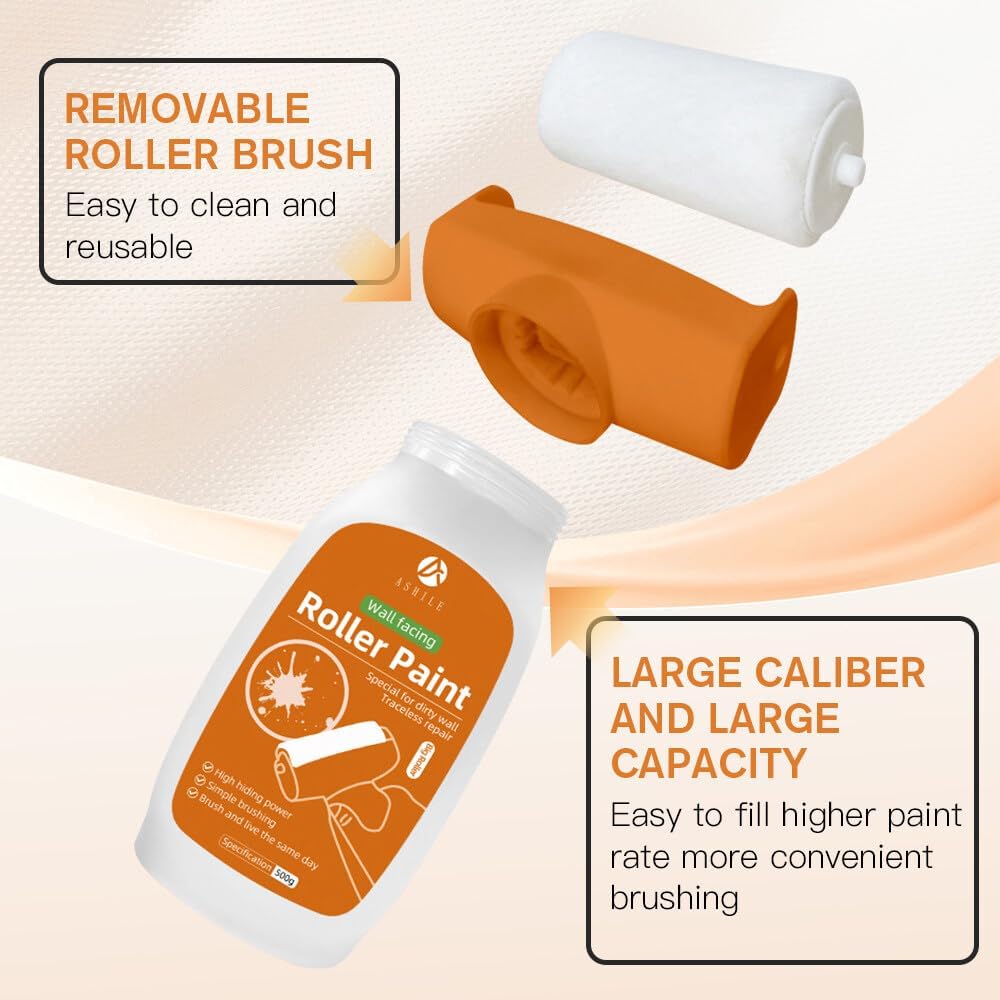 XIGUANJIA Wall Repair Roller Paint - Wall Facing Special for Dirty Wall Traceless Repair