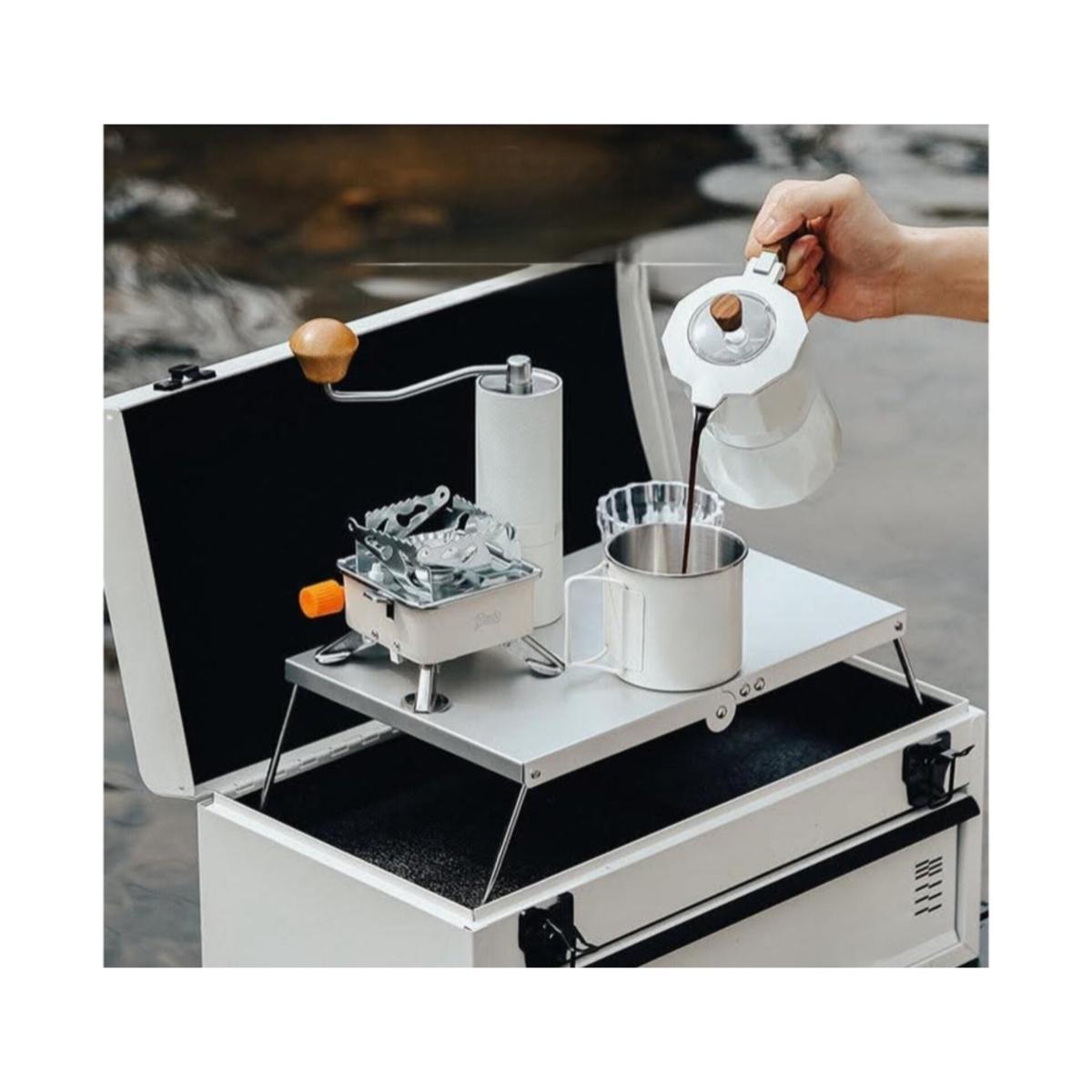 Portable 11-Piece Outdoor Moka Pot Coffee Set