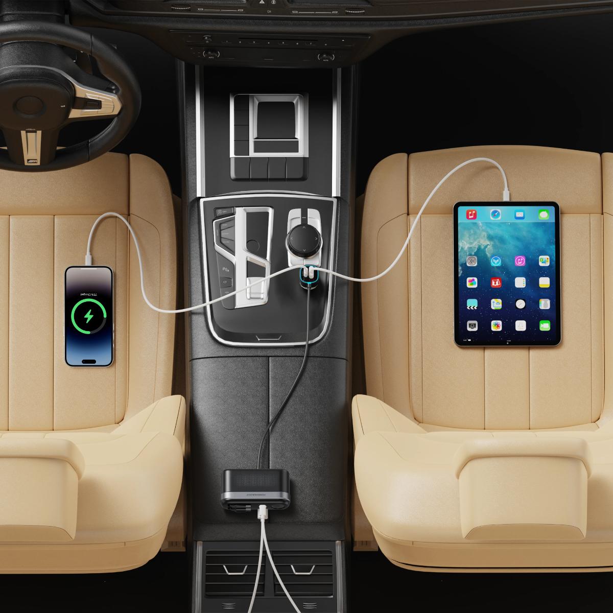 Powerology  60W Multi-Port Car Charger