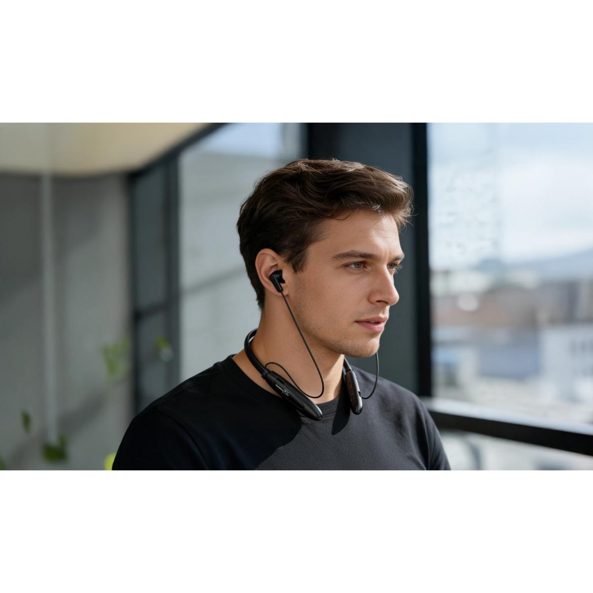 Porodo Blue Wireless Magnetic Neckband Headphones