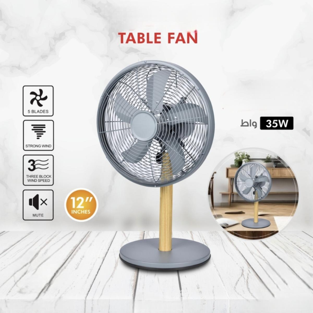 12 Inch Table Fan with 5 Blades