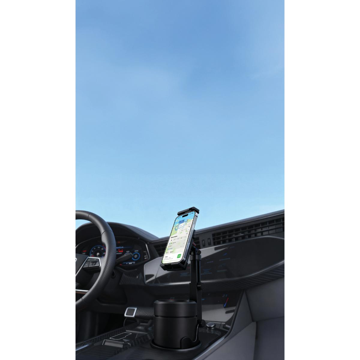 Porodo Blue Cradle Car Cup Phone Holder