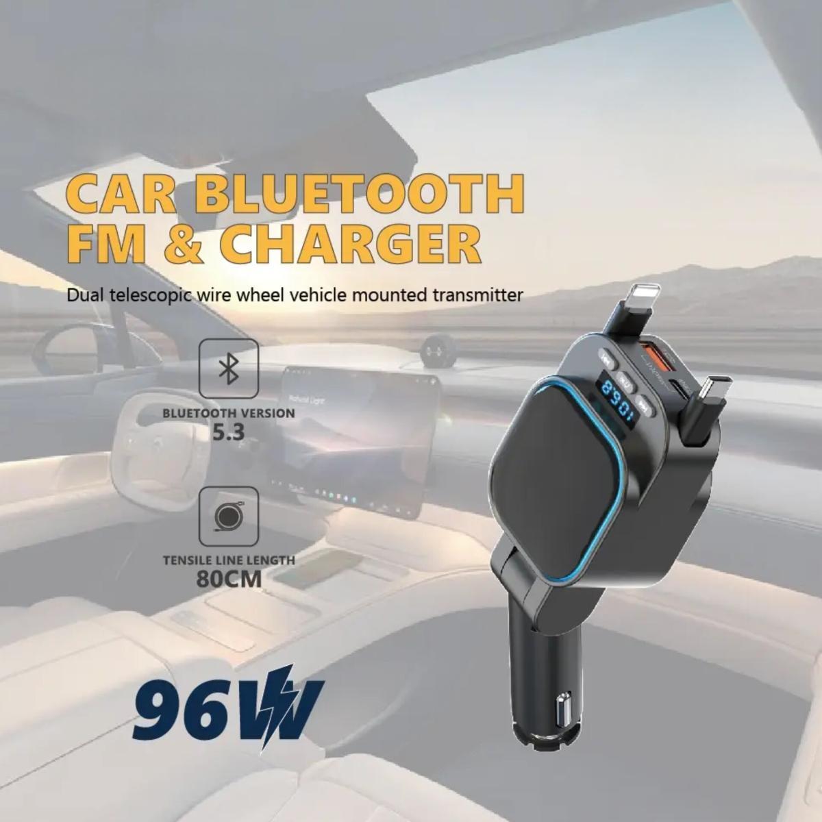 96W Car Bluetooth FM Transmitter
