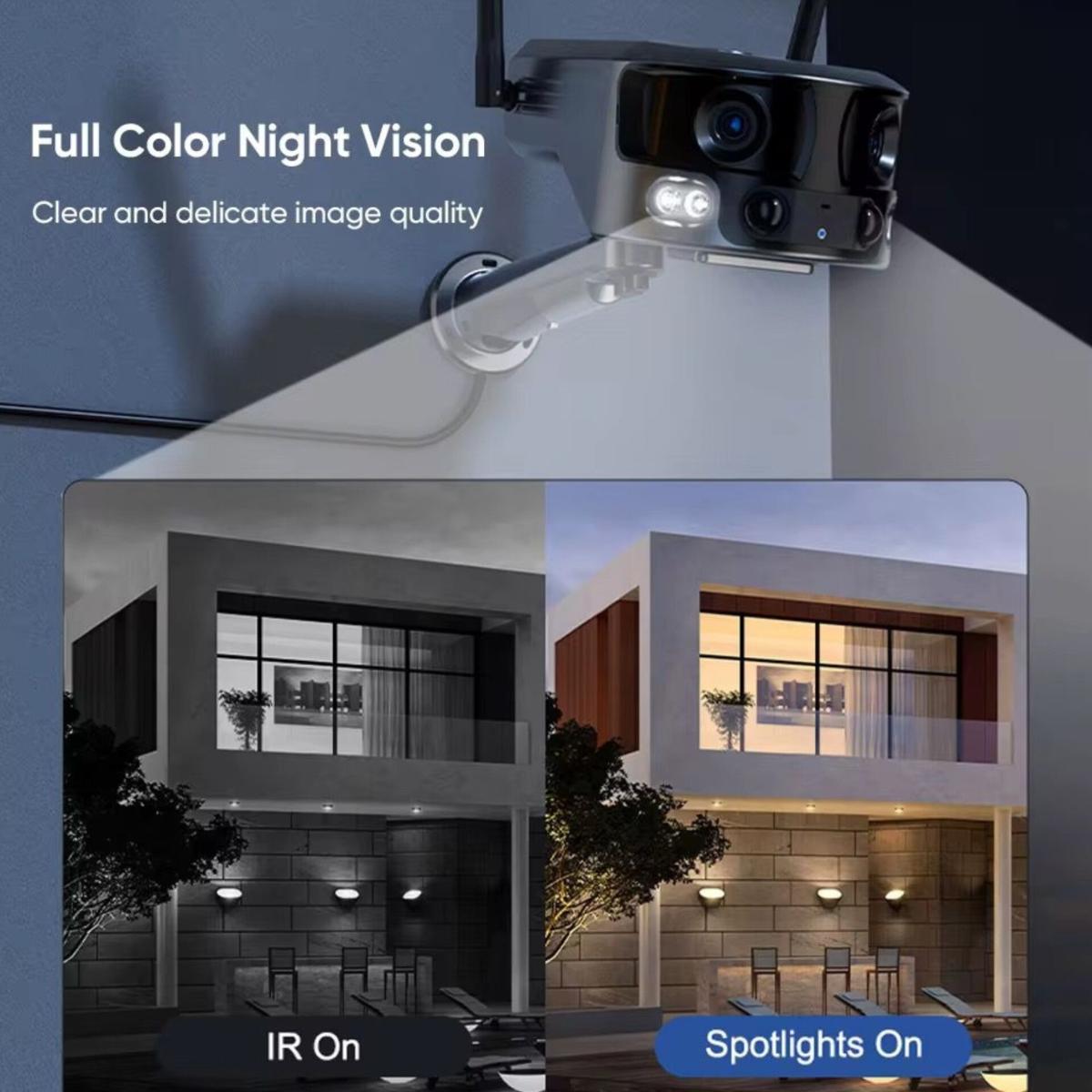 4K UHD Solar Powered Dual-Lens Security Camera