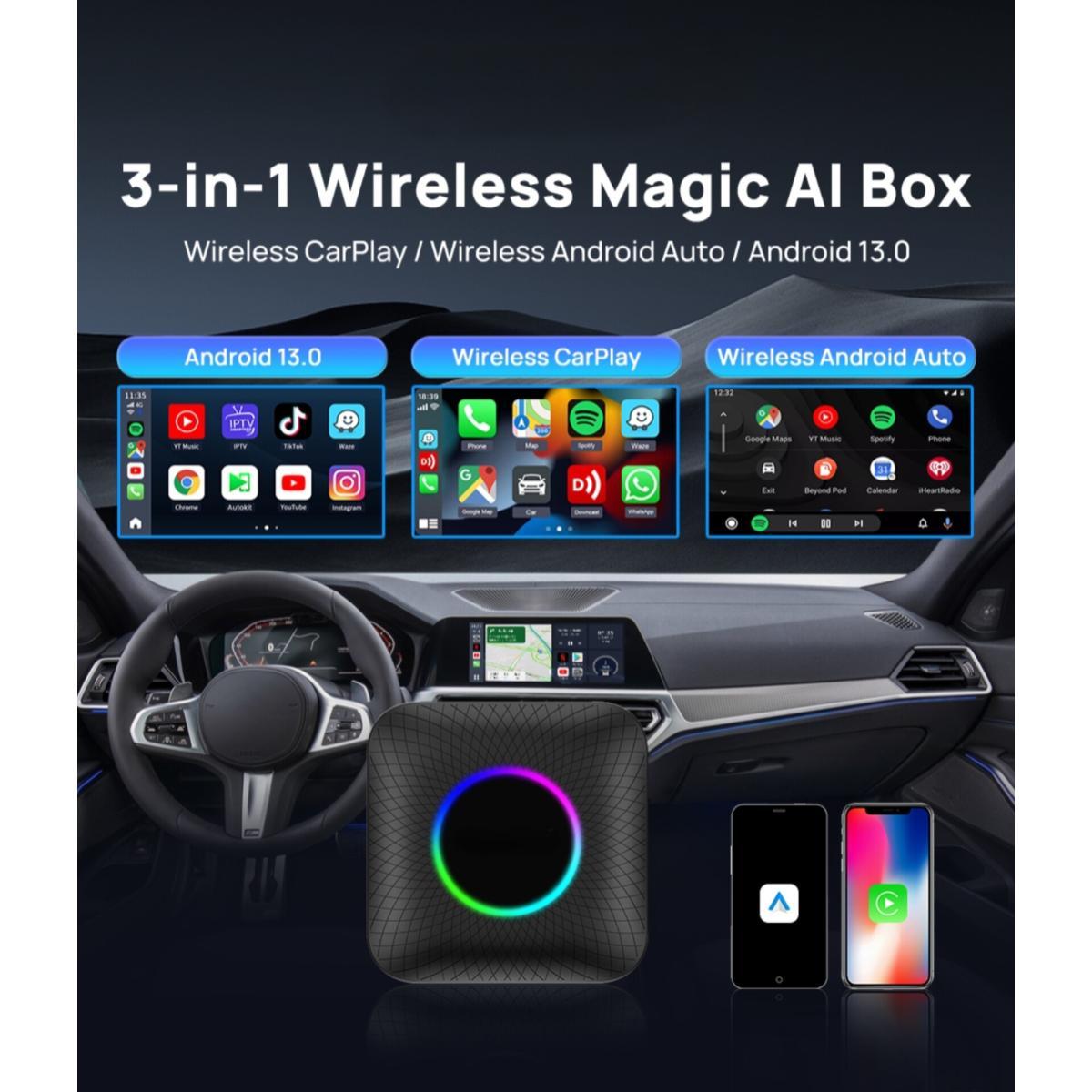 Wireless Android Auto & CarPlay AI Box