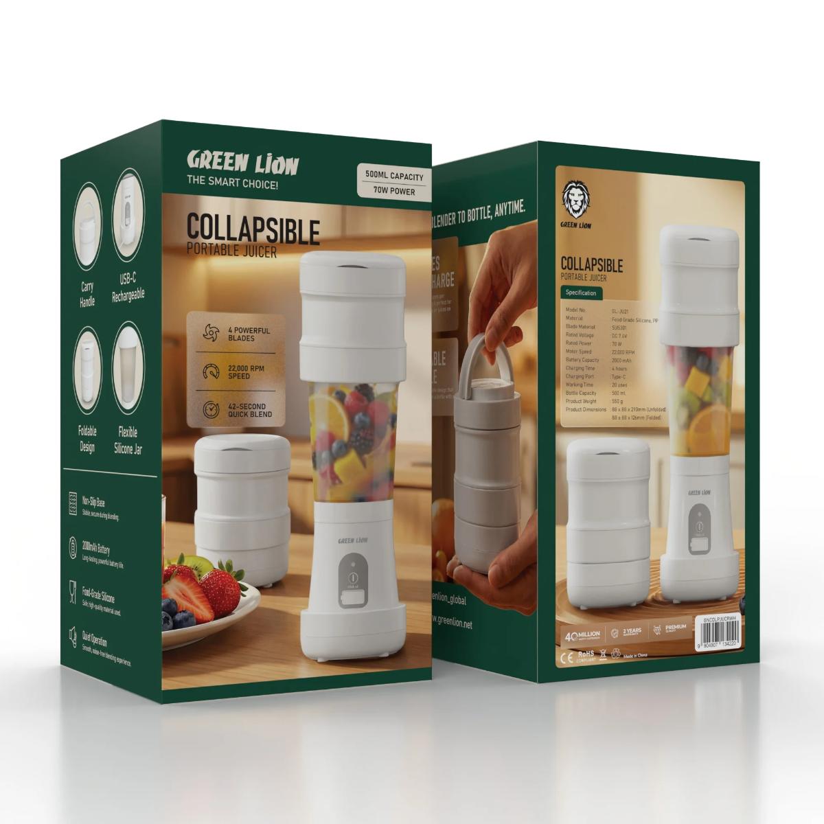 Green Lion 500ml Collapsible Portable Juicer