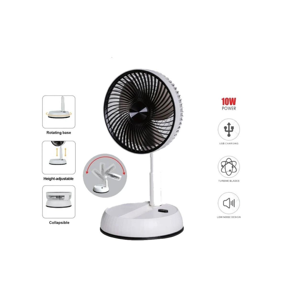 Portable Folding Fan USB Rechargeable 10W