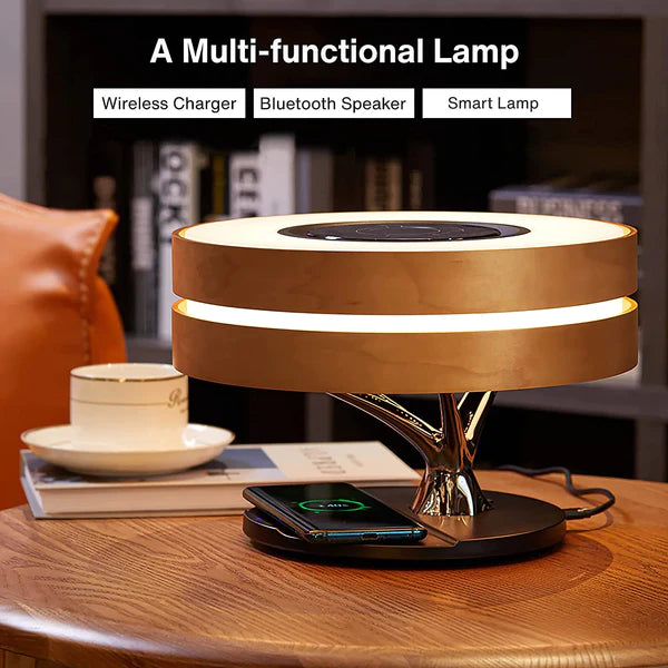 The Dawn Bedside Desk Lamp with Wireless charger and speaker