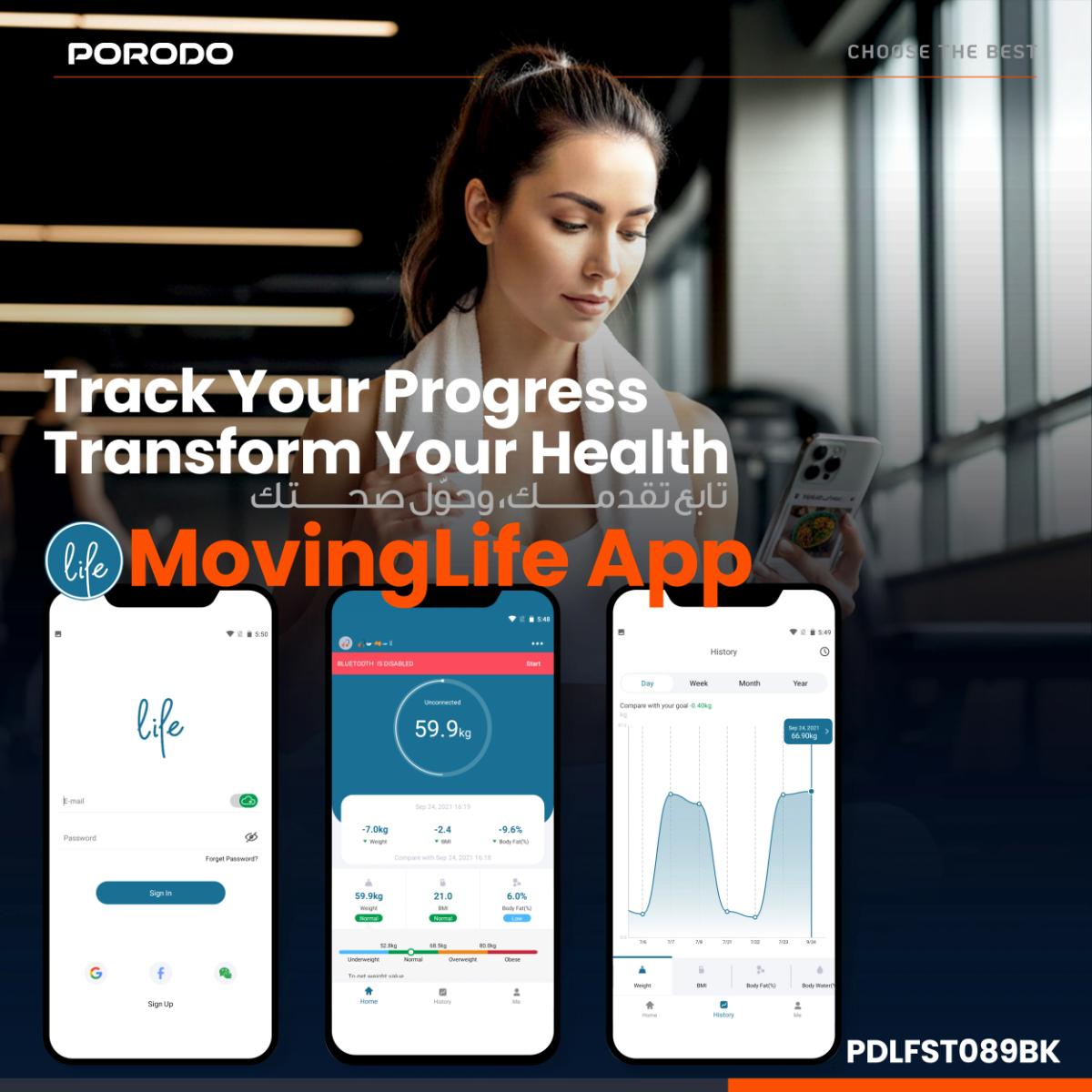 Porodo  Precise Analysis Smart Scale