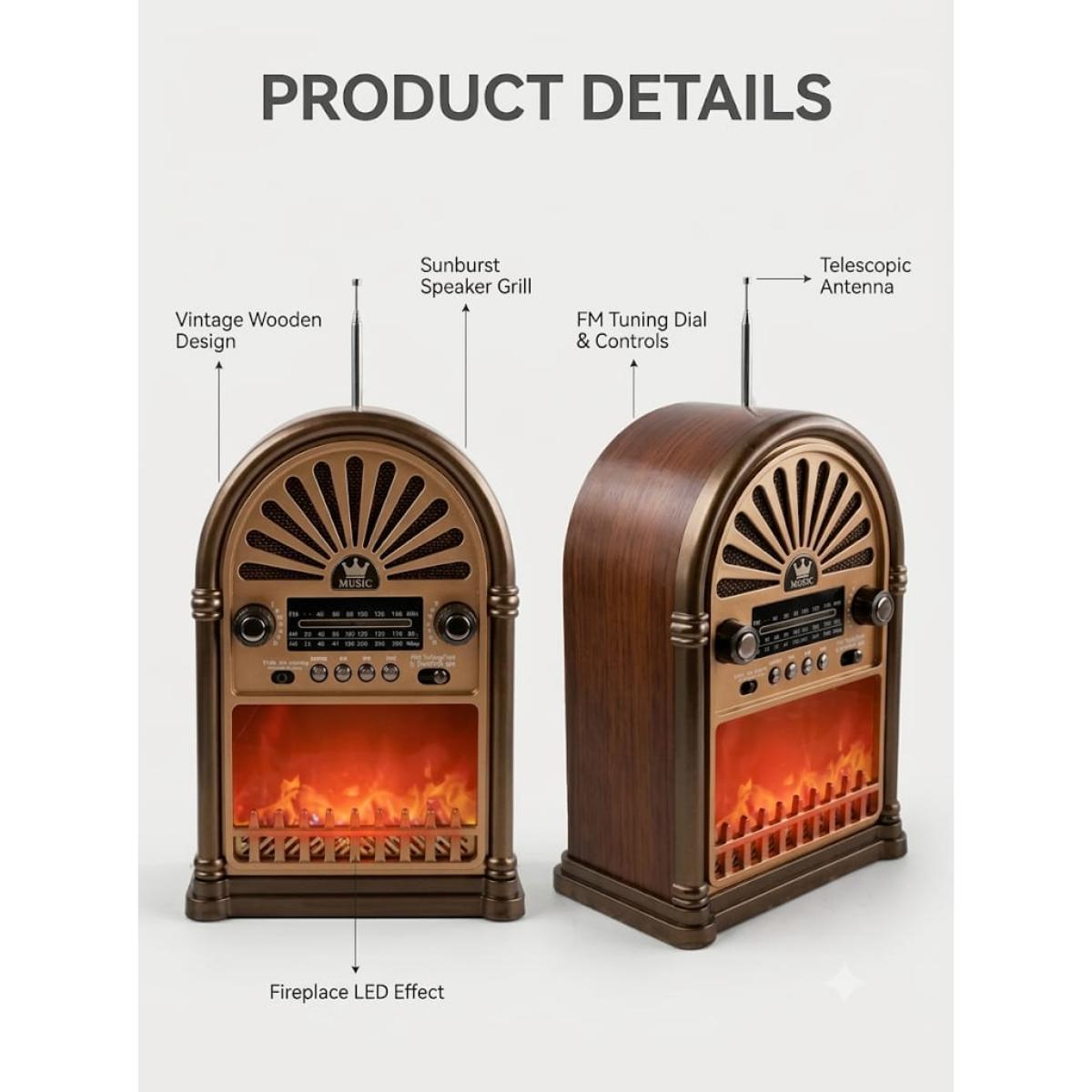 Retro Vintage Style FM Radio