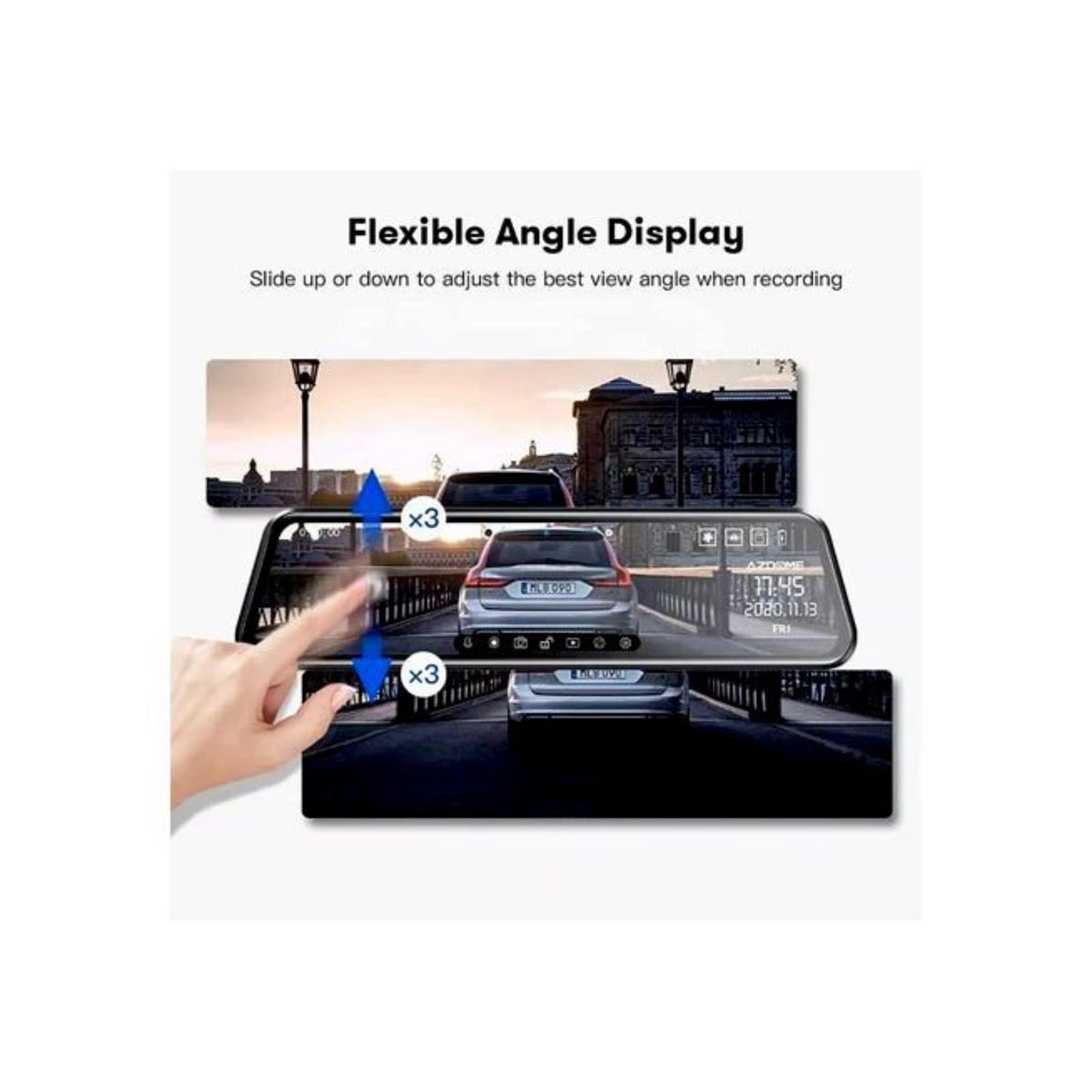 10-Inch Full Screen 1080P Dual Dash Cam Mirror