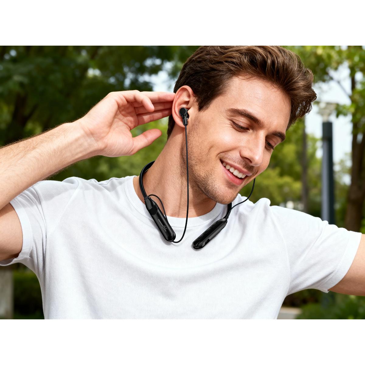 Porodo Blue Wireless Magnetic Neckband Earphones