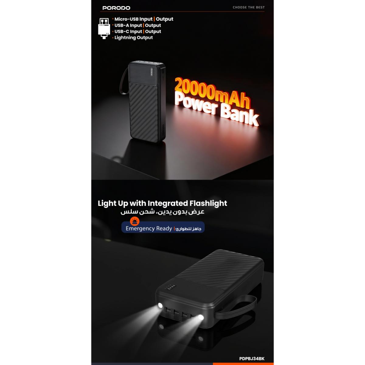 Porodo Piano 20000mAh Power Bank