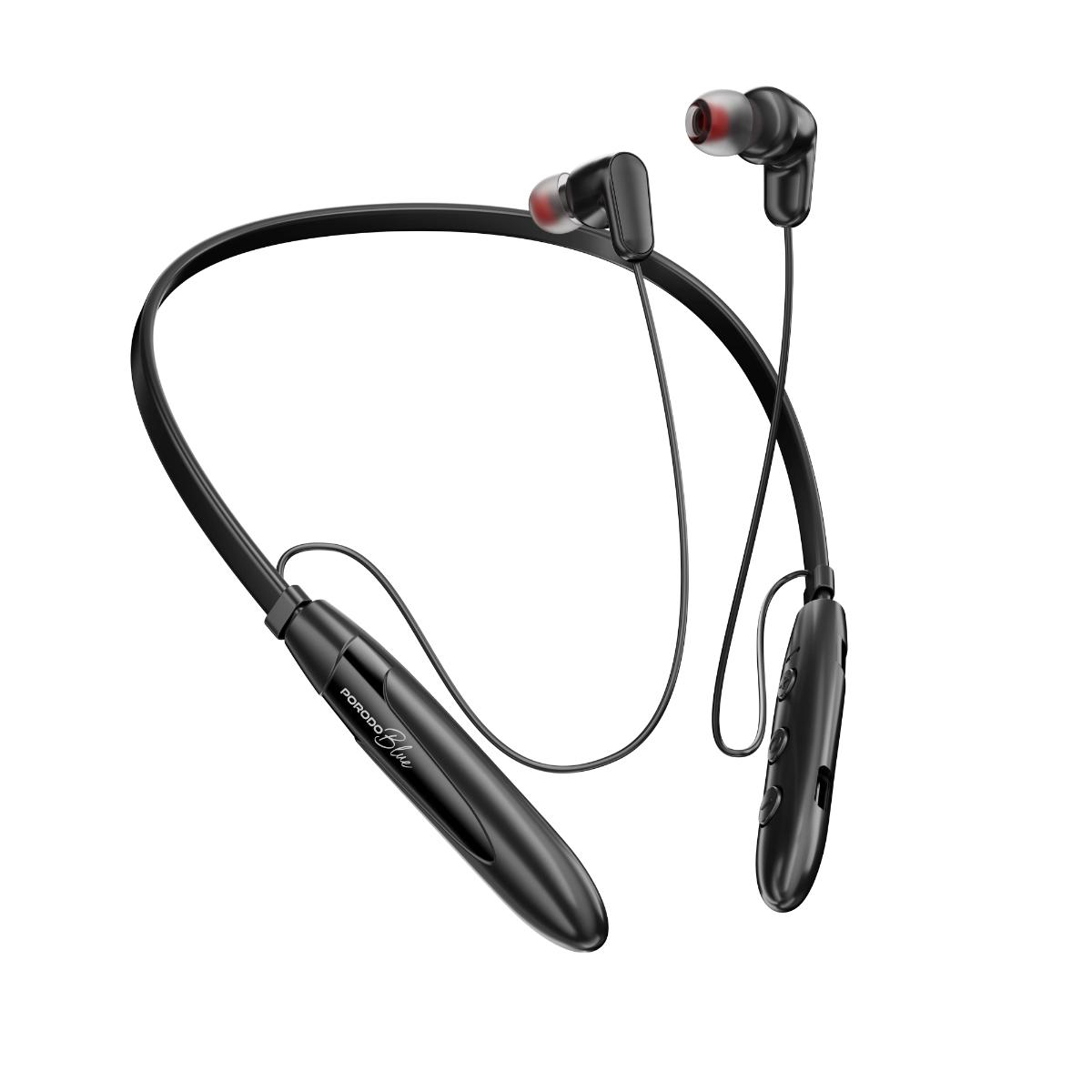 Porodo Blue Wireless Magnetic Neckband Headphones