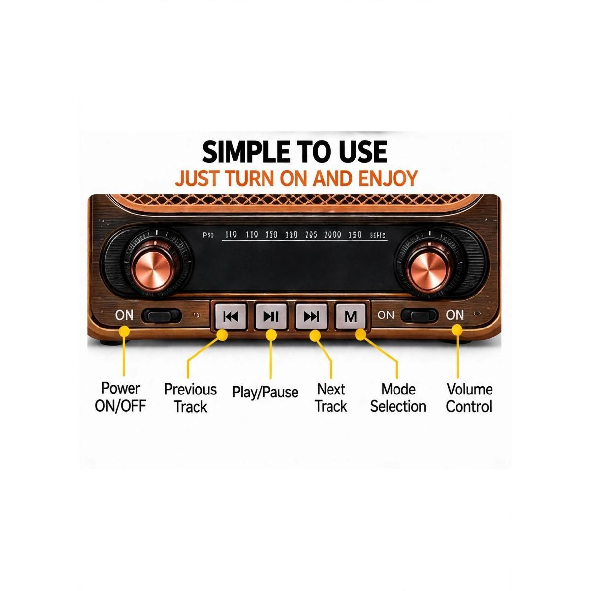 Retro Vintage Style FM Radio