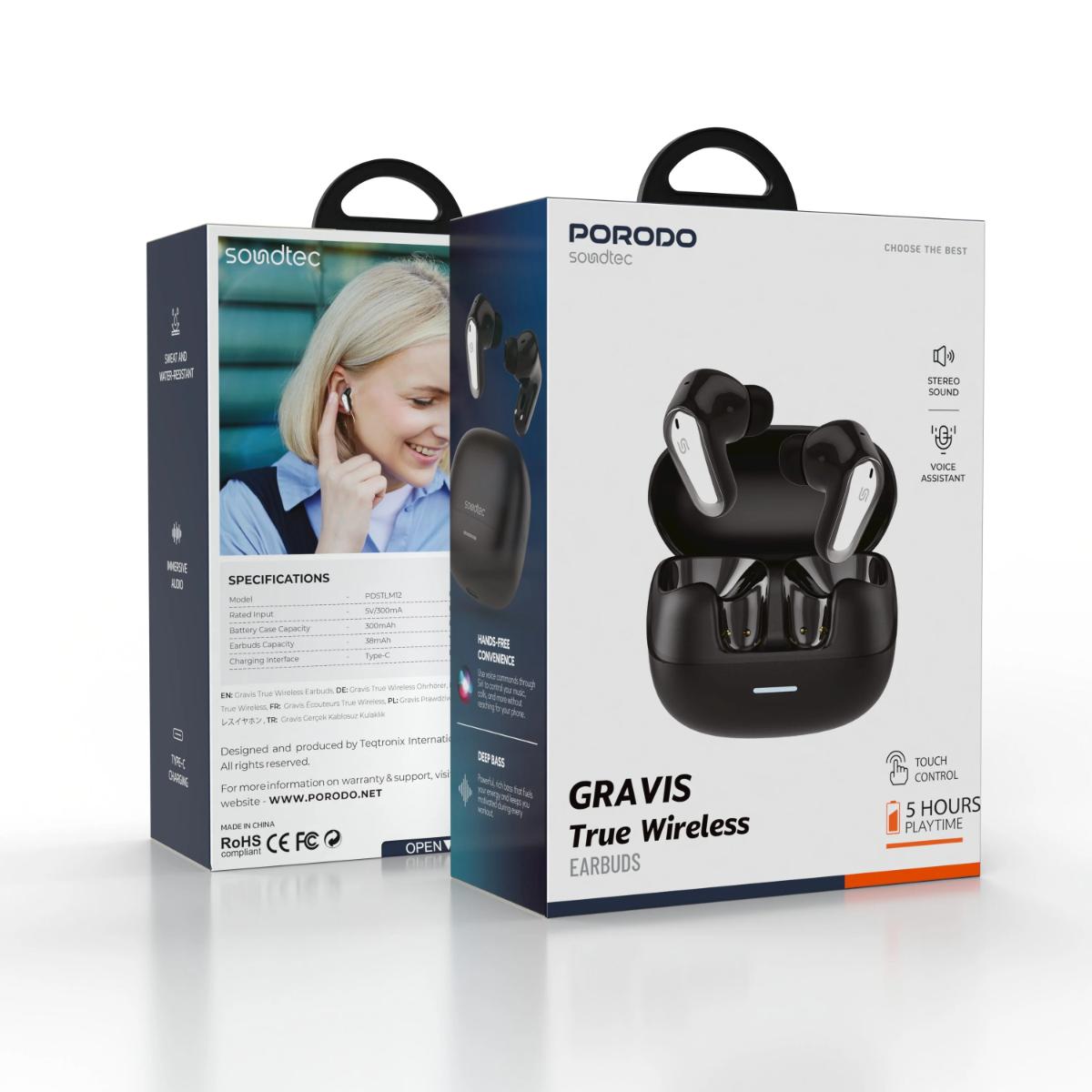 Porodo Soundtec Gravis True Wireless Earbuds