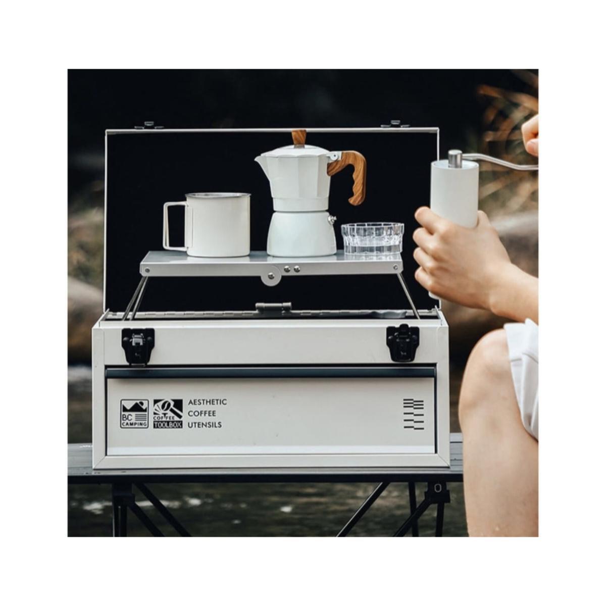 Portable 11-Piece Outdoor Moka Pot Coffee Set