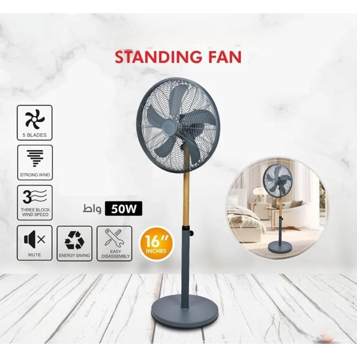 16 Inch Standing Fan, 50W Pedestal Fan