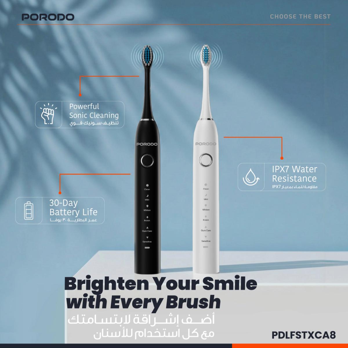 Porodo Lifestyle Smart Sonic Electric Toothbrush