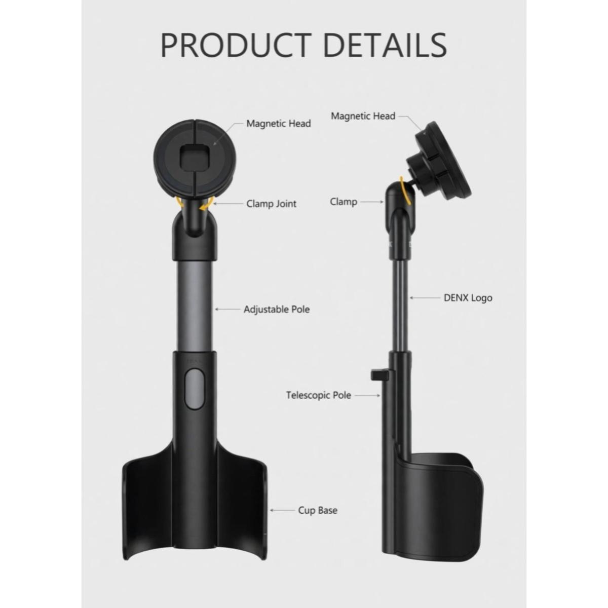 Magnetic and Clamp Phone Holder Stand