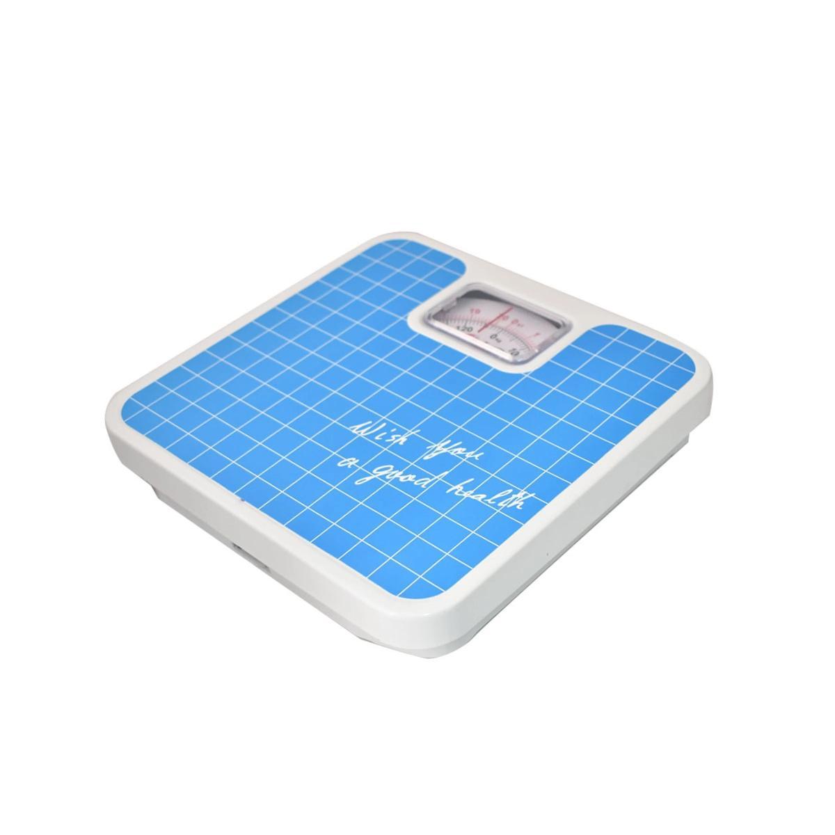 Blue Grid Analog Personal Weighing Scale