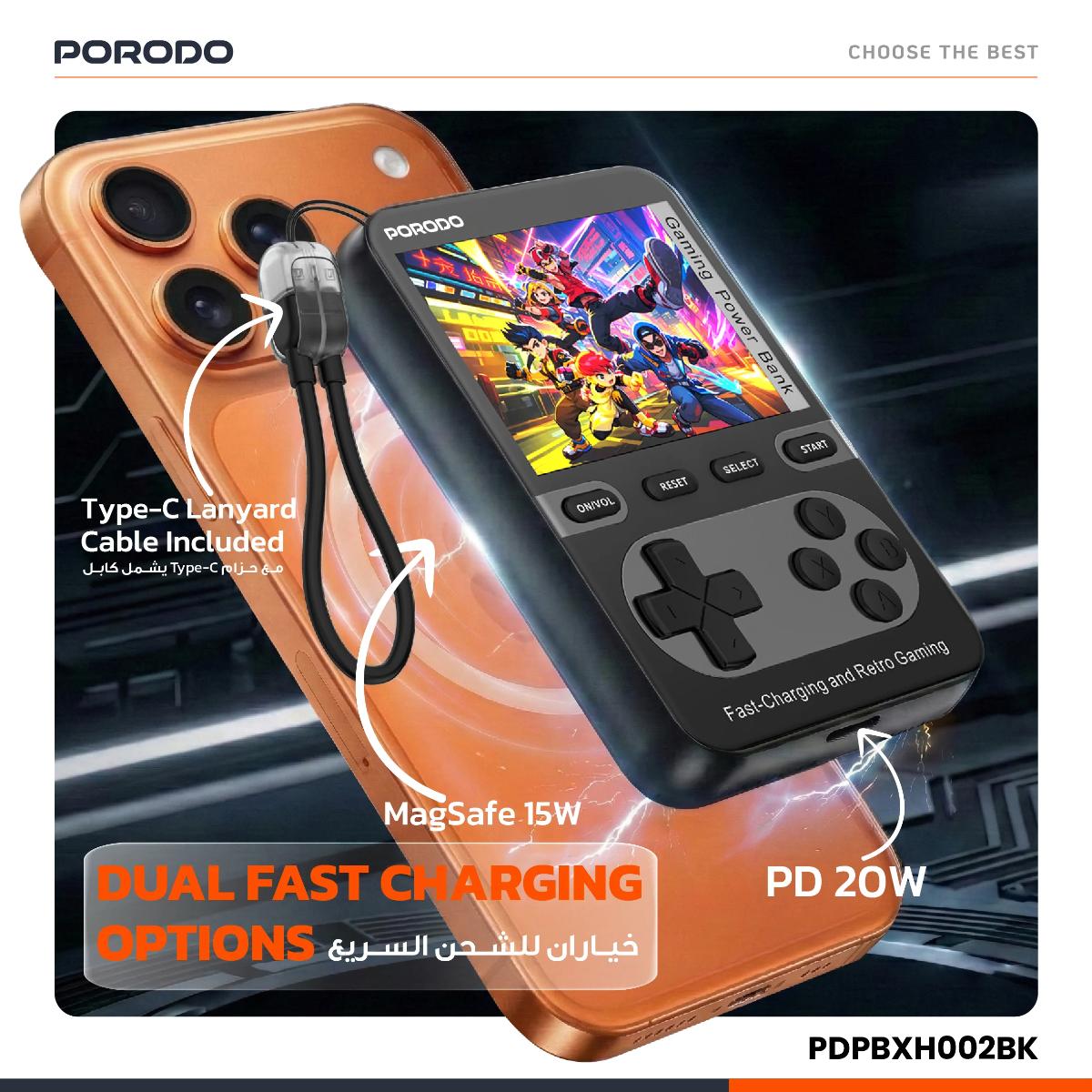 Porodo Arcadevolt 10000mAh MagSafe Power Bank