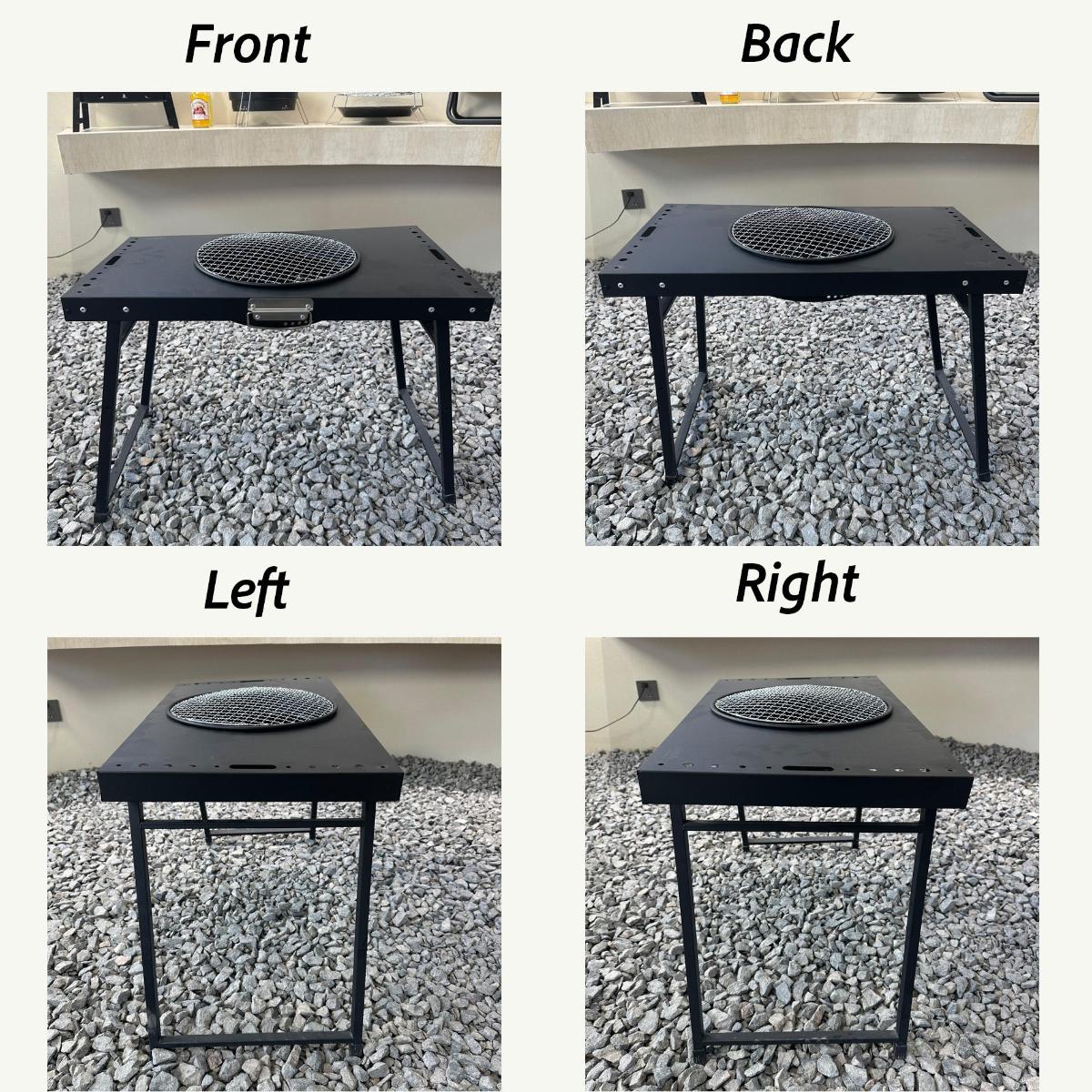 Portable Folding Charcoal BBQ Grill Table