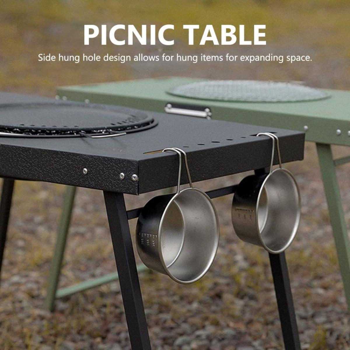 Portable Folding Charcoal BBQ Grill Table