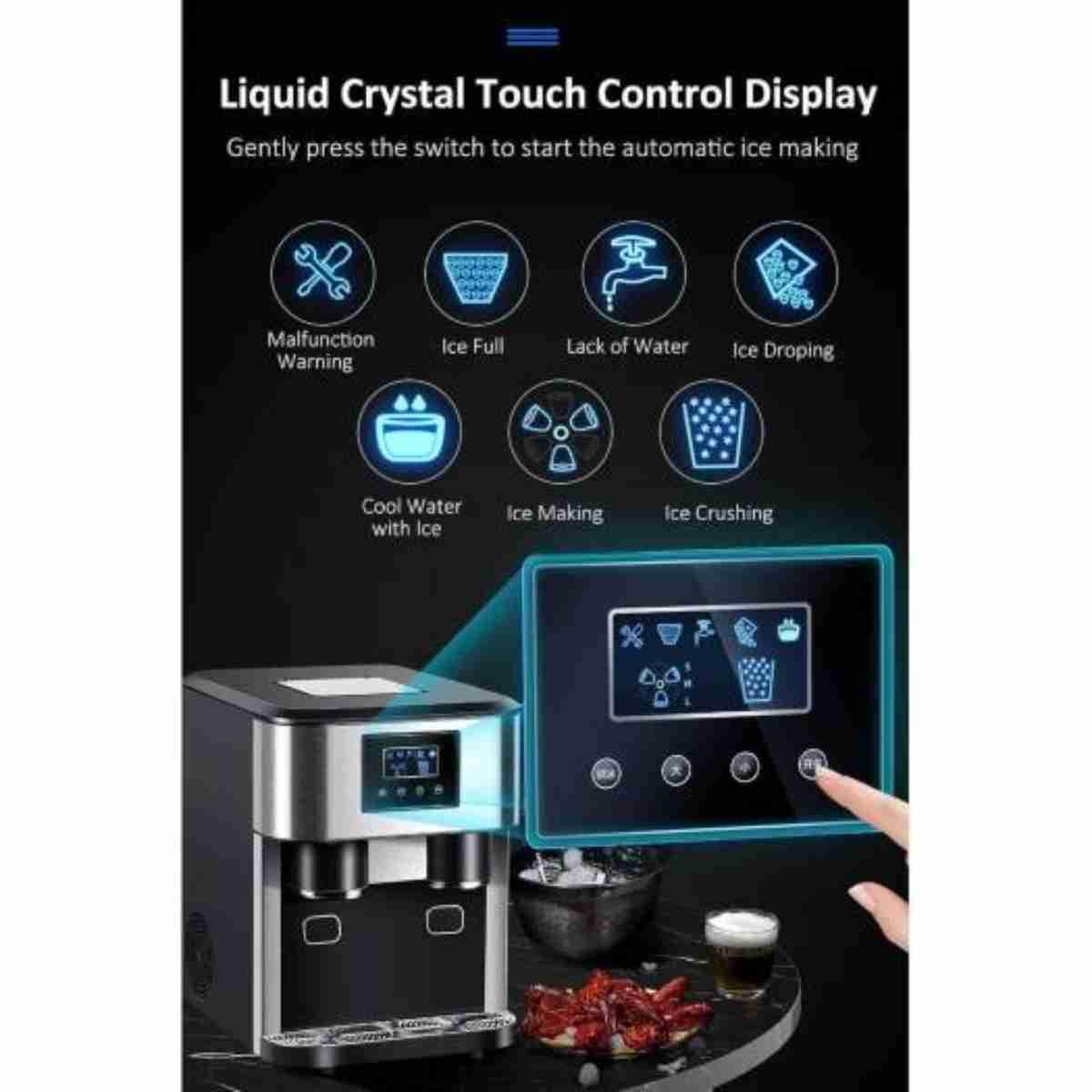 3 in 1 Ice Maker with Water Dispenser,