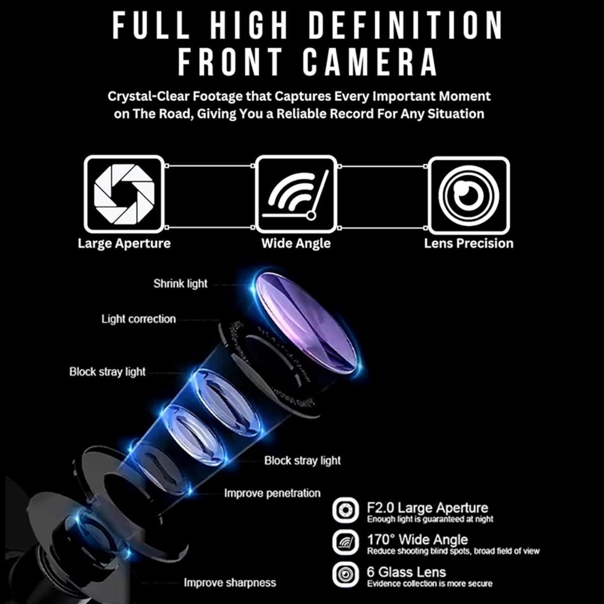 4 Camera Dash Cam 1080P WiFi GPS Car DVR