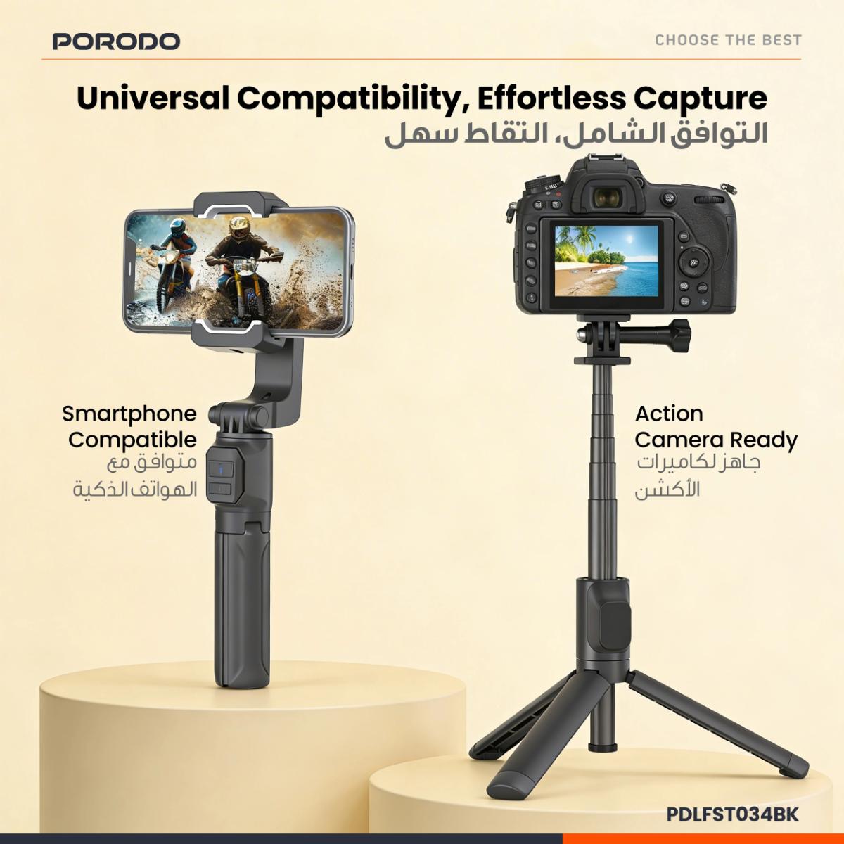 Porodo 2-Axis Gimbal Stablizer