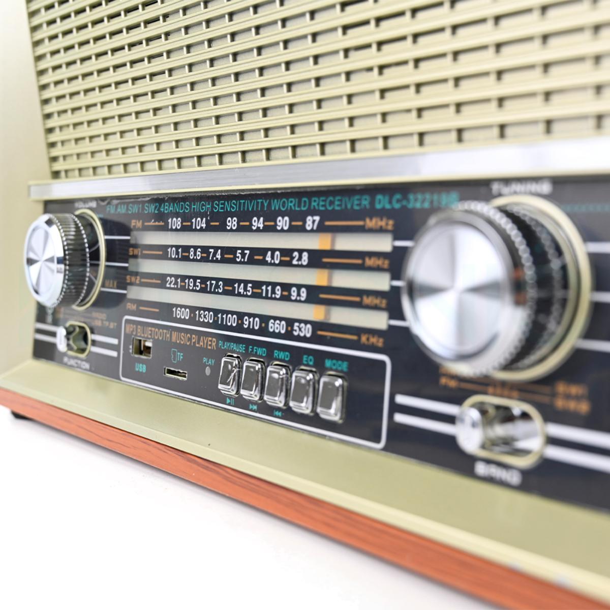 Vintage Bluetooth Radio with FM/AM/SW