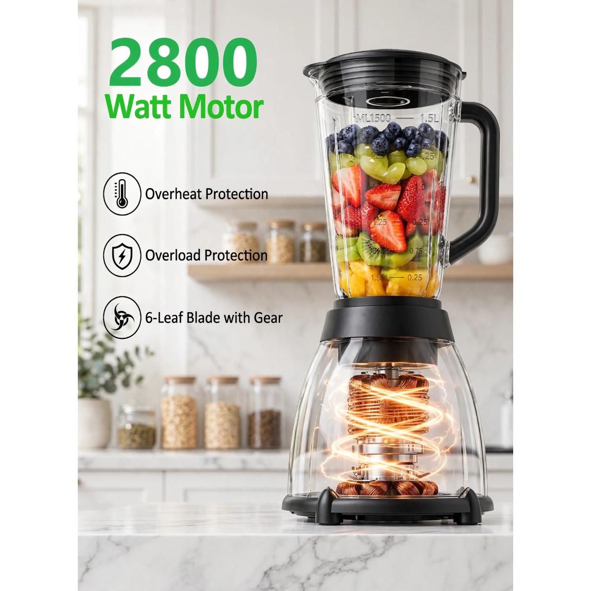 High Power Blender 2800W Food Grade Cooking Cup