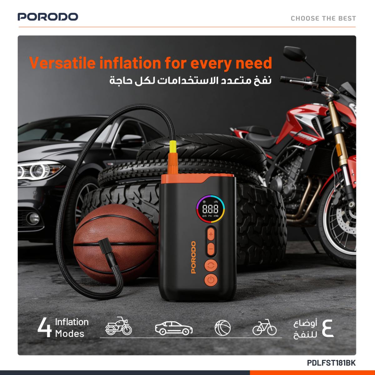 Porodo Lifestyle Electric Air Inflator